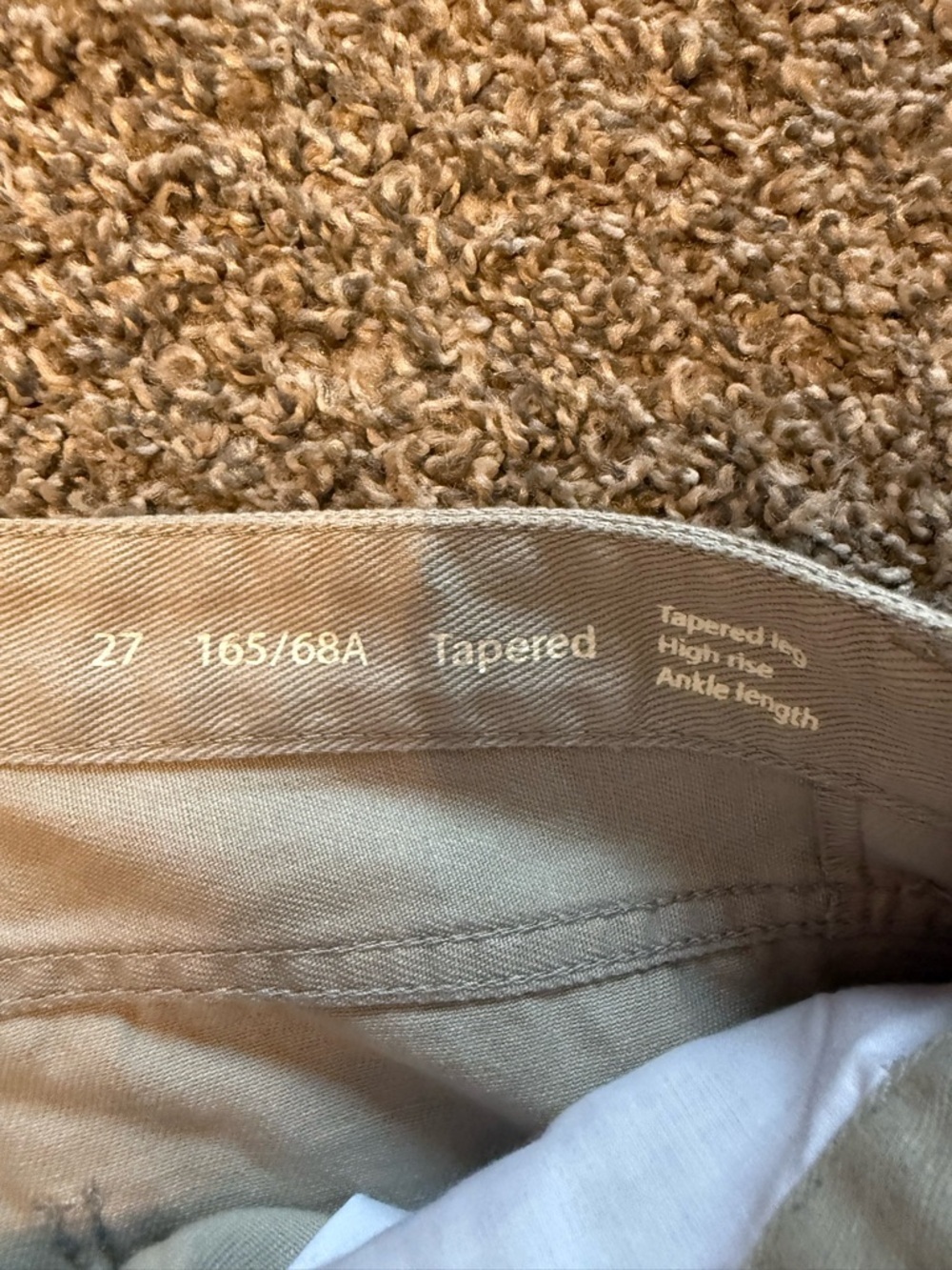 High-Rise Stone Straight-Leg Trousers - Picture 3 of 6